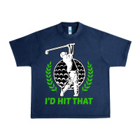 Navy id hit that funny golfing golf Urban Heavy Tee - artisFamous