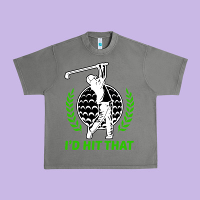 Id Hit That Funny Golfing Golf Urban Heavy Tee Designed By Artisfamous