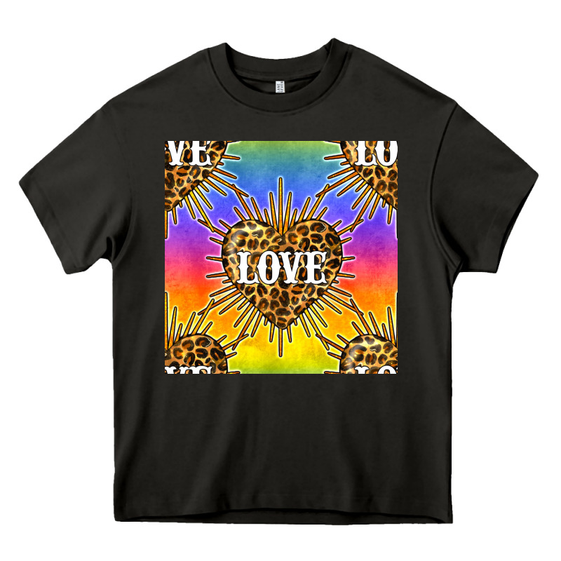 Pride Lgbtq Leopard Love Heart Seamless Pattern Heavy Core Tee by BundleAndBundleShop | Teevron