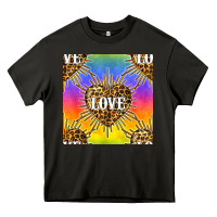 Asphalt Pride lgbtq leopard love heart seamless pattern Heavy Core Tee - BundleAndBundleShop