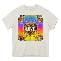 Cream Pride lgbtq leopard love heart seamless pattern Heavy Core Tee - BundleAndBundleShop