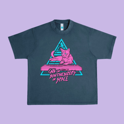 Cats On Synthesizers In Space Urban Heavy Tee Designed By Artisfamous