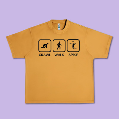 Crawl Walk Spike Volleyball Urban Heavy Tee Designed By Artisfamous