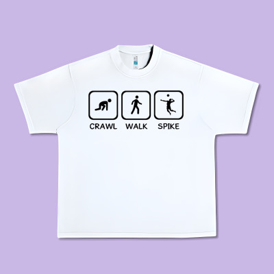 Crawl Walk Spike Volleyball Urban Heavy Tee Designed By Artisfamous