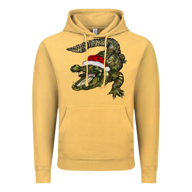 Christmas Alligator Vintage Hoodie by BarkalooDesign | Teevron