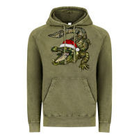 Vintage Olive Christmas alligator Vintage Hoodie - BarkalooDesign