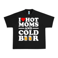 I Love Heart Hot Moms Cold Beer Funny Adult Drinking Joke Urban Heavy Tee | Teevron
