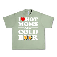 Oil Green i love heart hot moms cold beer funny adult drinking joke Urban Heavy Tee - artisFamous