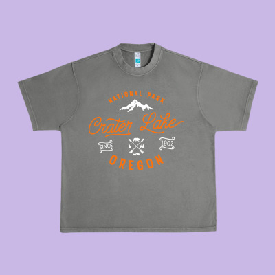 Crater Lake Oregon National Park Vintage Retro Urban Heavy Tee Designed By Artisfamous