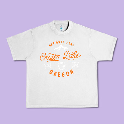Crater Lake Oregon National Park Vintage Retro Urban Heavy Tee Designed By Artisfamous