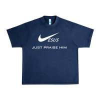 Jesus Just Praise Him Jesus Surfed Christian Urban Heavy Tee | Teevron