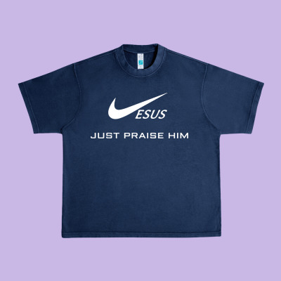 Jesus Just Praise Him Jesus Surfed Christian Urban Heavy Tee Designed By Artisfamous