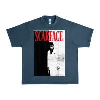 Midnight Navy scarface distressed movie photo Urban Heavy Tee - artisFamous