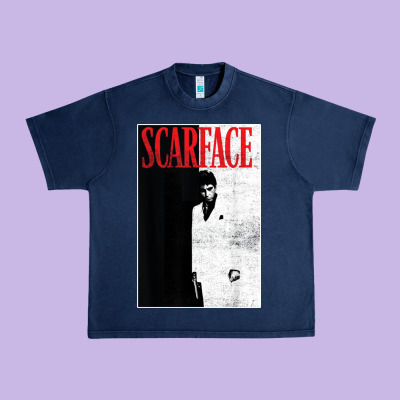 Scarface Distressed Movie Photo Urban Heavy Tee Designed By Artisfamous