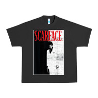 Pigment Black scarface distressed movie photo Urban Heavy Tee - artisFamous