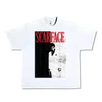 White scarface distressed movie photo Urban Heavy Tee - artisFamous