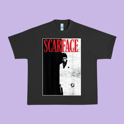 Scarface Distressed Movie Photo Urban Heavy Tee Designed By Artisfamous