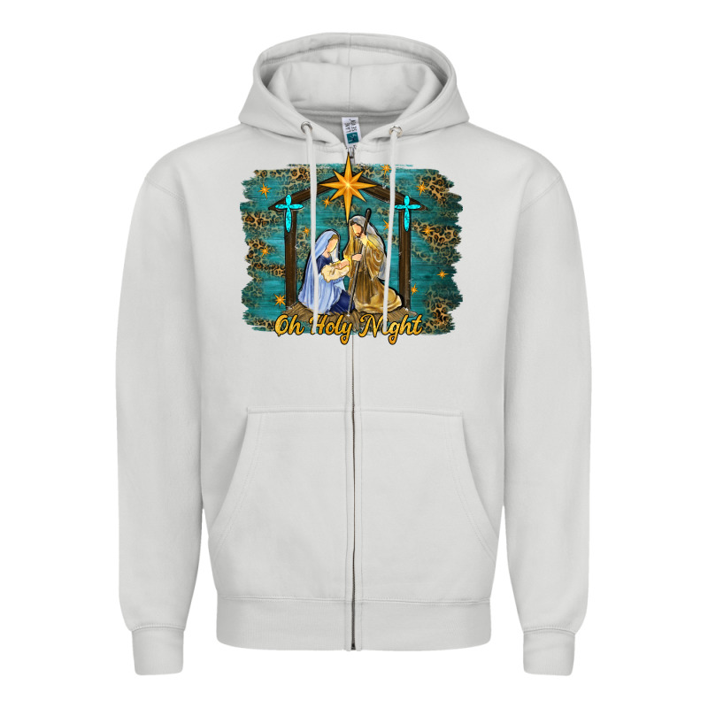 Oh Holy Night Western Zipper Hoodie by RanaPortraitStore | Teevron