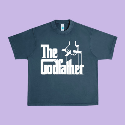 The Godfather Original White Title Urban Heavy Tee Designed By Artisfamous