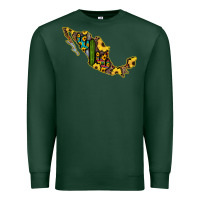 Sports Green Guerrero Mexico Serape Cactus Sunflower Map Premium Sweatshirt - RanaPortraitStore