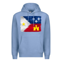 Colony Blue louisiana flag background Premium Hoodie - BarkalooDesign