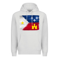 Dove Grey louisiana flag background Premium Hoodie - BarkalooDesign