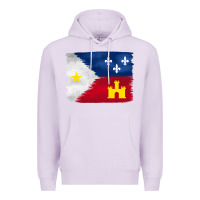 Lilac louisiana flag background Premium Hoodie - BarkalooDesign