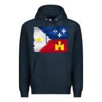 Navy louisiana flag background Premium Hoodie - BarkalooDesign