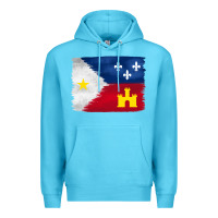 Ocean Blue louisiana flag background Premium Hoodie - BarkalooDesign