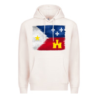 Pale Pink louisiana flag background Premium Hoodie - BarkalooDesign
