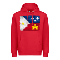 Red louisiana flag background Premium Hoodie - BarkalooDesign