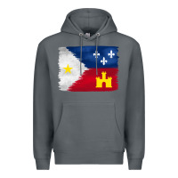 Rock louisiana flag background Premium Hoodie - BarkalooDesign
