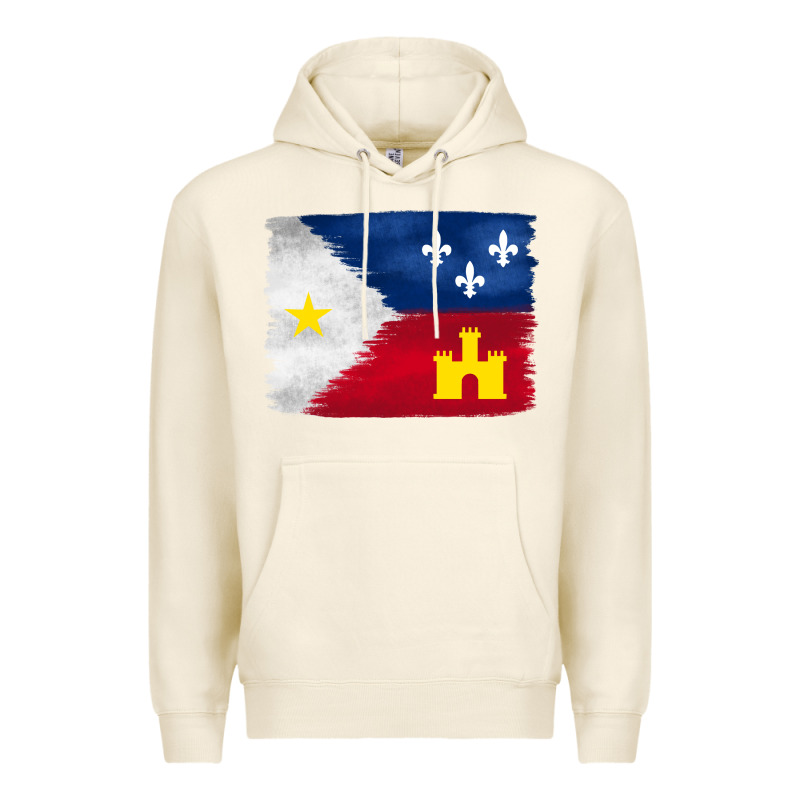 Louisiana Flag Background Premium Hoodie by BarkalooDesign | Teevron