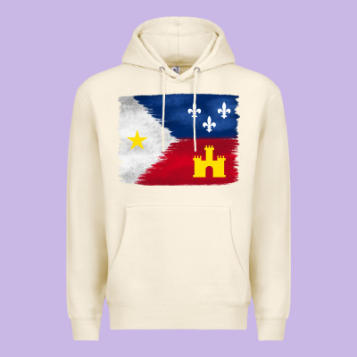 Louisiana Flag Background Premium Hoodie Designed By Barkaloodesign