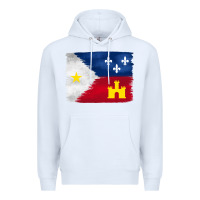 White louisiana flag background Premium Hoodie - BarkalooDesign