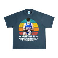 Midnight Navy tom daley knitting is my favourite sport  3 Urban Heavy Tee - artisFamous