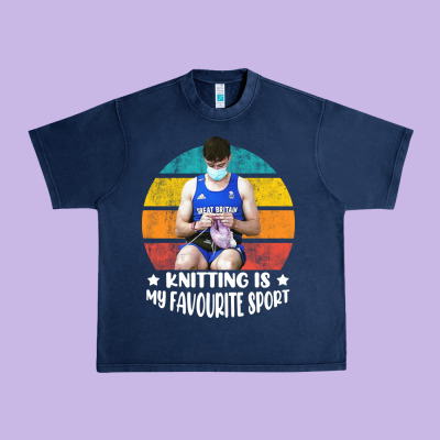 Tom Daley Knitting Is My Favourite Sport  3 Urban Heavy Tee Designed By Artisfamous