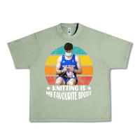 Oil Green tom daley knitting is my favourite sport  3 Urban Heavy Tee - artisFamous