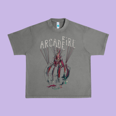 Arcade Fire Hand Urban Heavy Tee Designed By Artisfamous