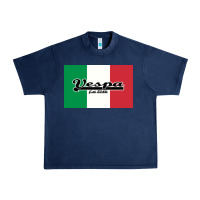 Navy vespa motorcycle Urban Heavy Tee - artisFamous