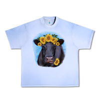 Grape Ice Black Angus with Sunflower Urban Heavy Tee - Jasminsmagicworld