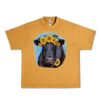 Peanut Butter Black Angus with Sunflower Urban Heavy Tee - Jasminsmagicworld