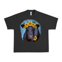 Pigment Black Black Angus with Sunflower Urban Heavy Tee - Jasminsmagicworld