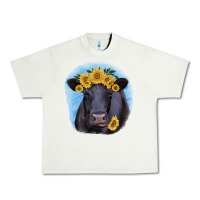 Pistachio Black Angus with Sunflower Urban Heavy Tee - Jasminsmagicworld