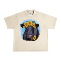Sandshell Black Angus with Sunflower Urban Heavy Tee - Jasminsmagicworld