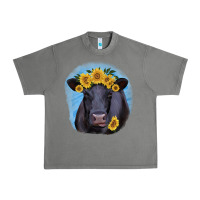 Tornado Black Angus with Sunflower Urban Heavy Tee - Jasminsmagicworld