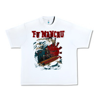 White fu manchu Urban Heavy Tee - artisFamous