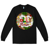 Black Christmas Jolly Nurse Long Sleeve Tee - Artiststas