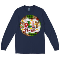 Navy Christmas Jolly Nurse Long Sleeve Tee - Artiststas