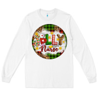 White Christmas Jolly Nurse Long Sleeve Tee - Artiststas